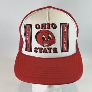 Vintage Ohio State Buckeyes Hat Cap Snap Back Foam Mesh Trucker Graphic Football